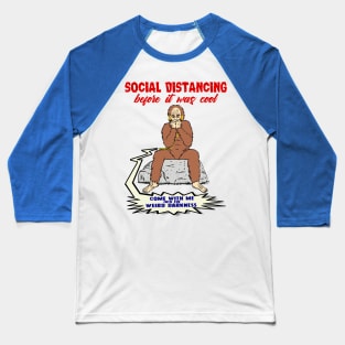 Social Distancing Bigfoot Baseball T-Shirt